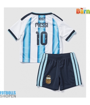 Billiga Argentina Lionel Messi #10 Hemmatröja Barn VM 2026 Kortärmad (+ Korta byxor)